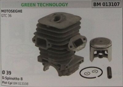 CILINDRO PISTONE COMPLETO MOTOSEGA GREEN TECHNOLOGY GTC 36 Ø 39