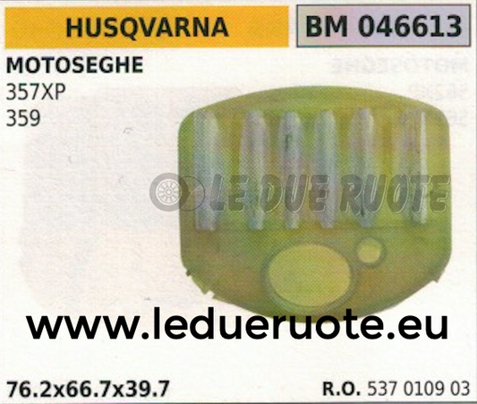 537010903 FILTRO ARIA MOTOSEGA HUSQVARNA 357XP 359 76.2x66.7x39.7
