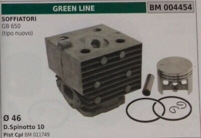 CILINDRO E PISTONE COMPLETO SOFFIATORE GREEN LINE GB 650 Ø 46 nuovo tipo