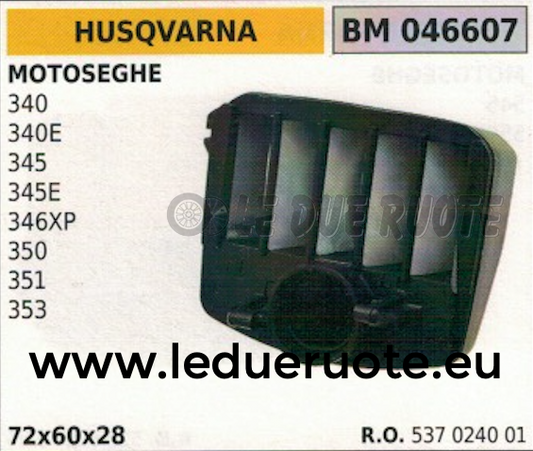 537024001 FILTRO ARIA MOTOSEGA HUSQVARNA 340 340E 345 345E 346XP 350 351 353