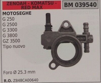 Z848CA00640 POMPA OLIO COMPLETA MOTOSEGA ZENOAH KOMATSU RED MAX G 250 2500 3300