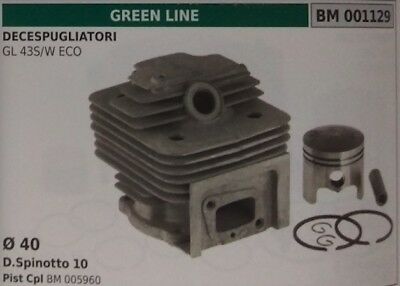 CILINDRO E PISTONE COMPLETO DECESPUGLIATORE GREEN LINE GL 43S 43W Ø 40