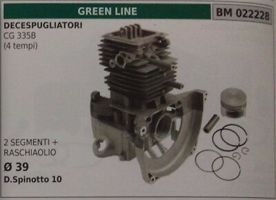 CILINDRO E PISTONE COMPLETO DECESPUGLIATORE GREEN LINE CG 335B 4T Ø 39
