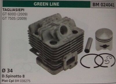 CILINDRO E PISTONE COMPLETO TAGLIASIEPE tosasiepi GREEN LINE GT 600D 750S (2008)