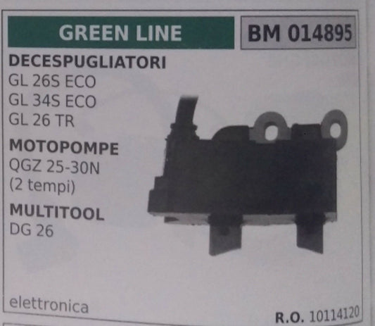10114120 BOBINA ELETTRONICA MOTOPOMPA POMPA IRRORATRICE GREEN LINE QGZ 25 30 2T