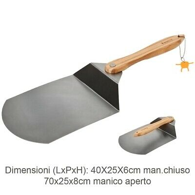 PALA PER PIZZA MONOLITH IN ACCIAIO PROFESSIONALE BARBECUE FORNO GRILL GRIGLIA