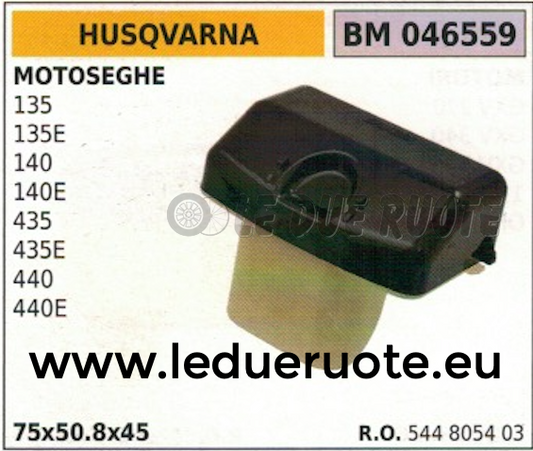 544805403 FILTRO ARIA MOTOSEGA HUSQVARNA 135 140 435 440 70x50.8x45