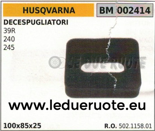 502115801 SPUGNA FILTRO ARIA DECESPUGLIATORE HUSQVARNA 39R 240 245 100x85x25