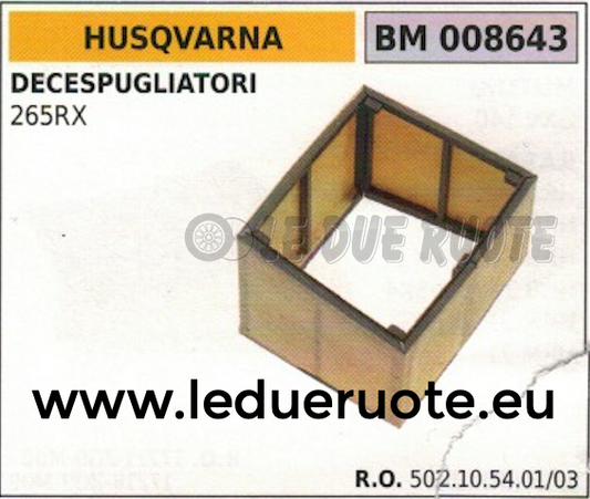 502105401 502105403 FILTRO ARIA COMPLETO DECESPUGLIATORE HUSQVARNA 265 RX