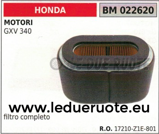 17210Z1E801 FILTRO ARIA COMPLETO MOTORE HONDA GXV 340