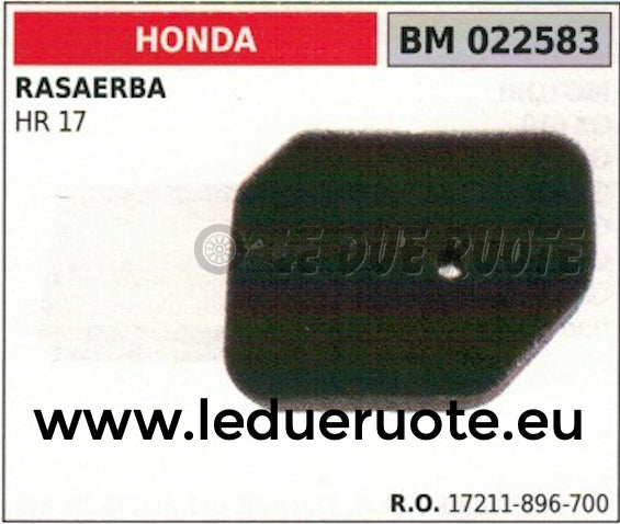 17211896700 SPUGNA FILTRO ARIA RASAERBA MOTORE HONDA HR17