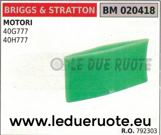 792303 SPUGNA FILTRO ARIA MOTORE BRIGGS & STRATTON 40G777 40H777