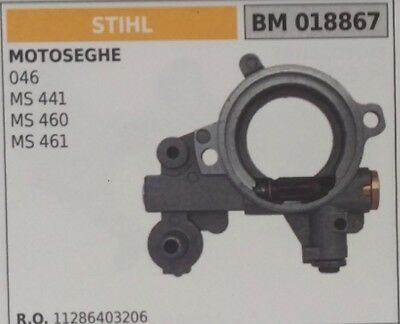 11286403206 POMPA OLIO COMPLETA PER MOTOSEGA STIHL 046 MS 441 460 461