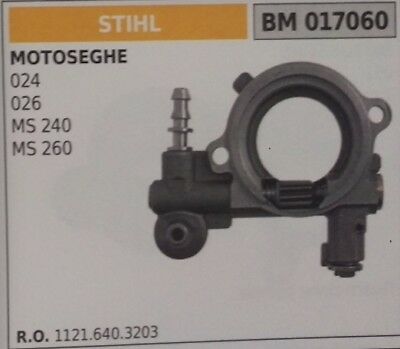 11216403203 POMPA OLIO COMPLETA MOTOSEGA STIHL 024 026 MS240 MS260