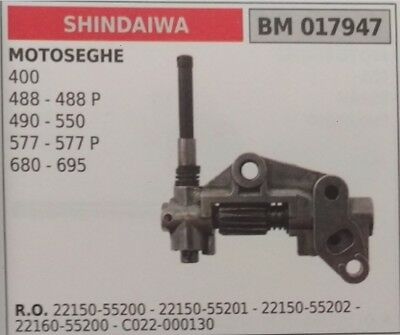 22150-55200 POMPA OLIO MOTOSEGA SHINDAIWA 400 488 488P 490 550 577 577P 680 695