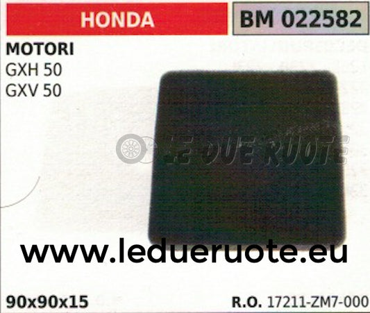 17211ZM7000 SPUGNA FILTRO ARIA MOTORE HONDA GXH GXV 50 90x90x15
