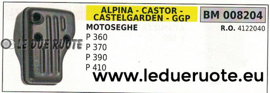 4122040 MARMITTA SCARICO SILENZIATORE MOTOSEGA CASTELGARDEN GGP 360 370 390 410