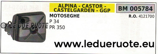 4121700 MARMITTA scarico silenziatore MOTOSEGA CASTELGARDEN GGP P34 PR350