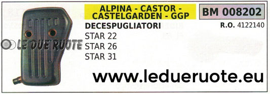 4122140 MARMITTA scarico silenziator DECESPUGLIATORE CASTELGARDEN STAR 22 26 31