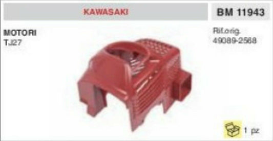 49089-2568 CARTER superiore plastica CUFFIA MOTORE KAWASAKI TJ27 decespugliatore