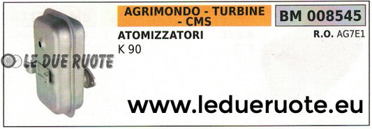 AG7E1 MARMITTA scarico silenziatore ATOMIZZATORE AGRIMONDO TURBINE CMS K 90