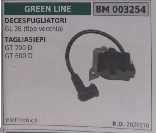 2026170 BOBINA ELETTRONICA DECESPUGLIATORE GREEN LINE GL 26 TIPO VECCHIO