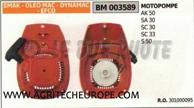 301000095 CARTER AVVIAMENTO MOTOPOMPA EFCO OLEOMAC AK50 SA30 SC30 SC33 S50