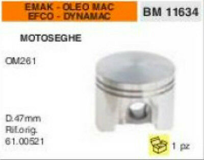 61.00521 PISTONE MOTOSEGA EMAK EFCO DYNAMAC OLEO MAC 261 OM261 Ø 47 mm
