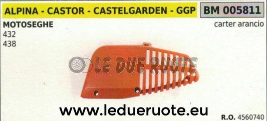 4580740 CARTER CATENA MOTOSEGA CASTOR CASTELGARDEN STIGA ALPINA 432 438 ARANCIO