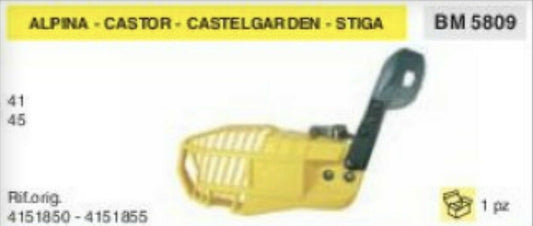 4151850 CARTER FRENO CATENA MOTOSEGA CASTOR CASTELGARDEN STIGA ALPINA 41 45