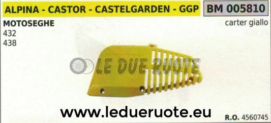 4560745 CARTER CATENA MOTOSEGA CASTOR CASTELGARDEN STIGA ALPINA 432 438 GIALLO
