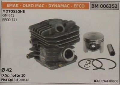 094100050 CILINDRO PISTONE COMPL MOTOSEGA OLEOMAC 941 EFCO 141 Ø 42