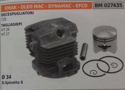 CILINDRO PISTONE COMPL DECESPUGLIATORE EMAK OLEOMAC DYNAMAC EFCO 725 Ø 34