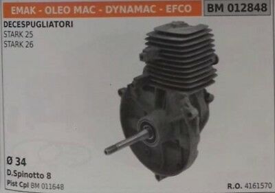 4161570 MOTORE COMPLETO DECESPUGLIATORE EMAK OLEOMAC DYNAMAC EFCO STARK 25 26
