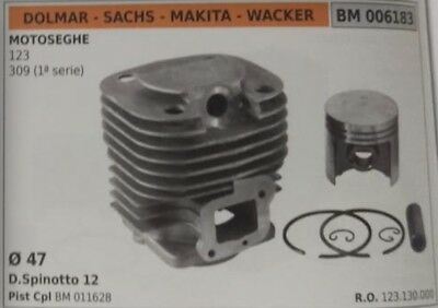 123130000 CILINDRO PISTONE COMPL MOTOSEGA DOLMAR SACHS MAKITA WACKER 123 309