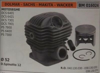 CILINDRO PISTONE COMPL MOTOSEGA DOLMAR SACHS MAKITA WACKER PS 7900 6400 7300