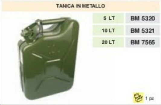 BIDONE BENZINA MISCELA PROFESSIONALE gasolio olio canestrino TANICA IN METALLO