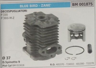 481070 724910 CILINDRO PISTONE COMPLETO DECESPUGLIATORE BLUE BIRD ZANE' 330 360