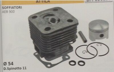 CILINDRO COMPLETO PISTONE fasce SOFFIATORE ATTILA AEB 900 Ø 54 spinotto d. 11