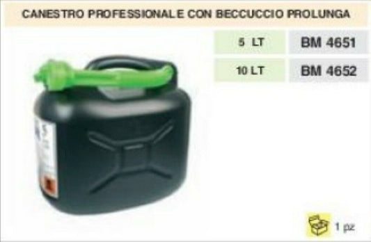 BIDONE BENZINA miscela PROFESSIONALE con beccuccio gasolio olio lubrificante