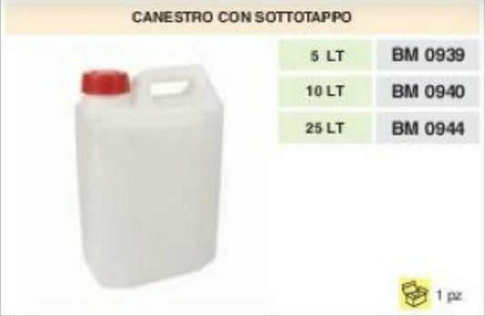 BIDONE BENZINA MISCELA PROFESSIONALE gasolio olio canestrino CON SOTTOTAPPO