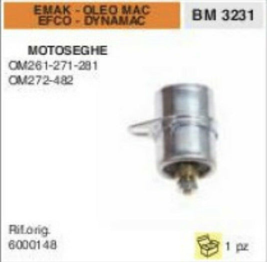 6000148 CONDENSATORE MOTOSEGA EMAK OLEOMAC 261 271 281 272 482 EFCO DYNAMAC