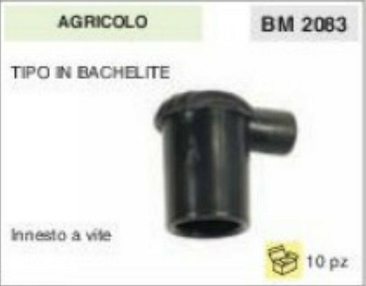 ATTACCO CANDELA PIPA pipetta IN BACHELITE TRATTORE MOTOCOLTIVATORE motozappa etc