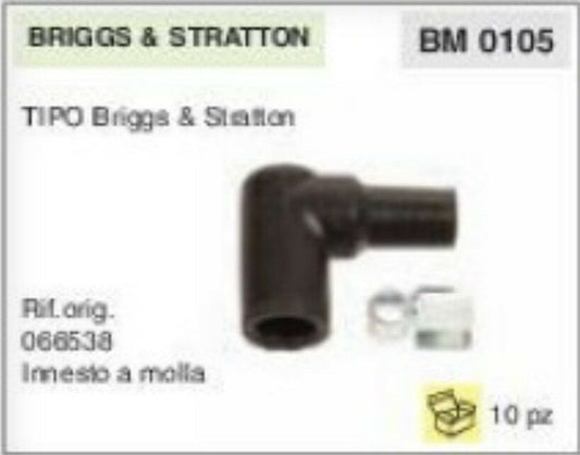 066538 ATTACCO CANDELA PIPA UNIVERSALE pipetta TIPO BRIGGS & STRATTON molla