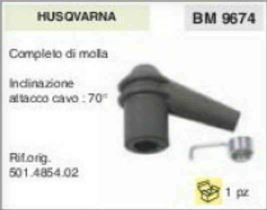 501.4854.02 ATTACCO CANDELA PIPA UNIVERSALE pipetta HUSQVARNA inclinazione 70°