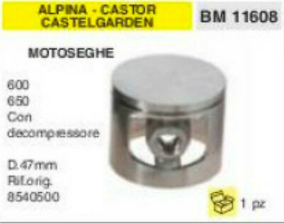 8540500 PISTONE MOTOSEGA ALPINA CASTELGARDEN CASTOR 600 650 Ø 47 decompressore