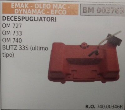 74000346R SERBATOIO MISCELA BENZINA DECESPUGLIATORE OLEOMAC 727 733 740 BLITZ 33
