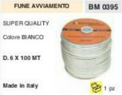 FUNE corda AVVIAMENTO MOTOSEGA DECESPUGLIATORE SOFFIATORE RASAERBA Ø 6 100 M