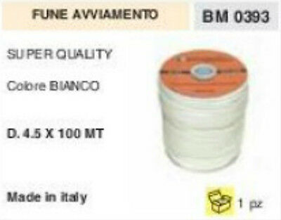 FUNE corda AVVIAMENTO MOTOSEGA DECESPUGLIATORE SOFFIATORE RASAERBA Ø 4,5 100 M