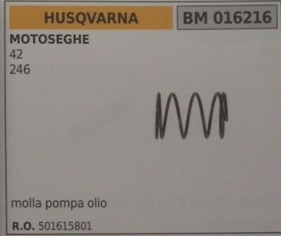 501615801 MOLLA POMPA OLIO RICAMBIO MOTOSEGA HUSQVARNA 42 246